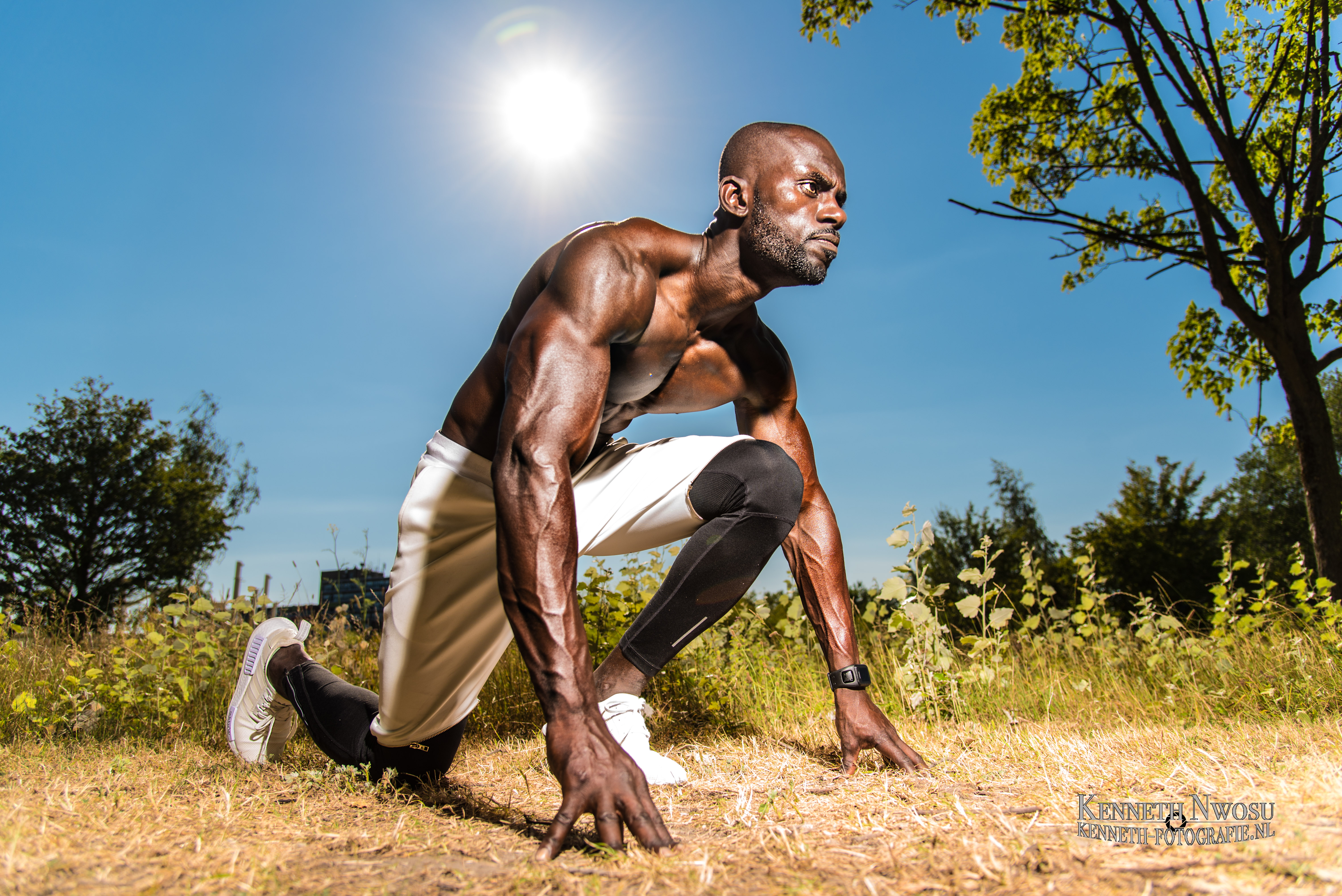 Bodybuilding fotoshoot en videoshoot Samuel Ampofo