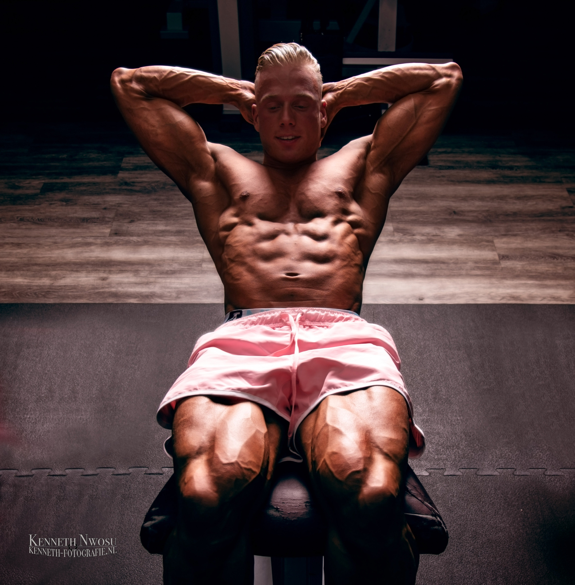 Bodybuild fotoshoot met Bas