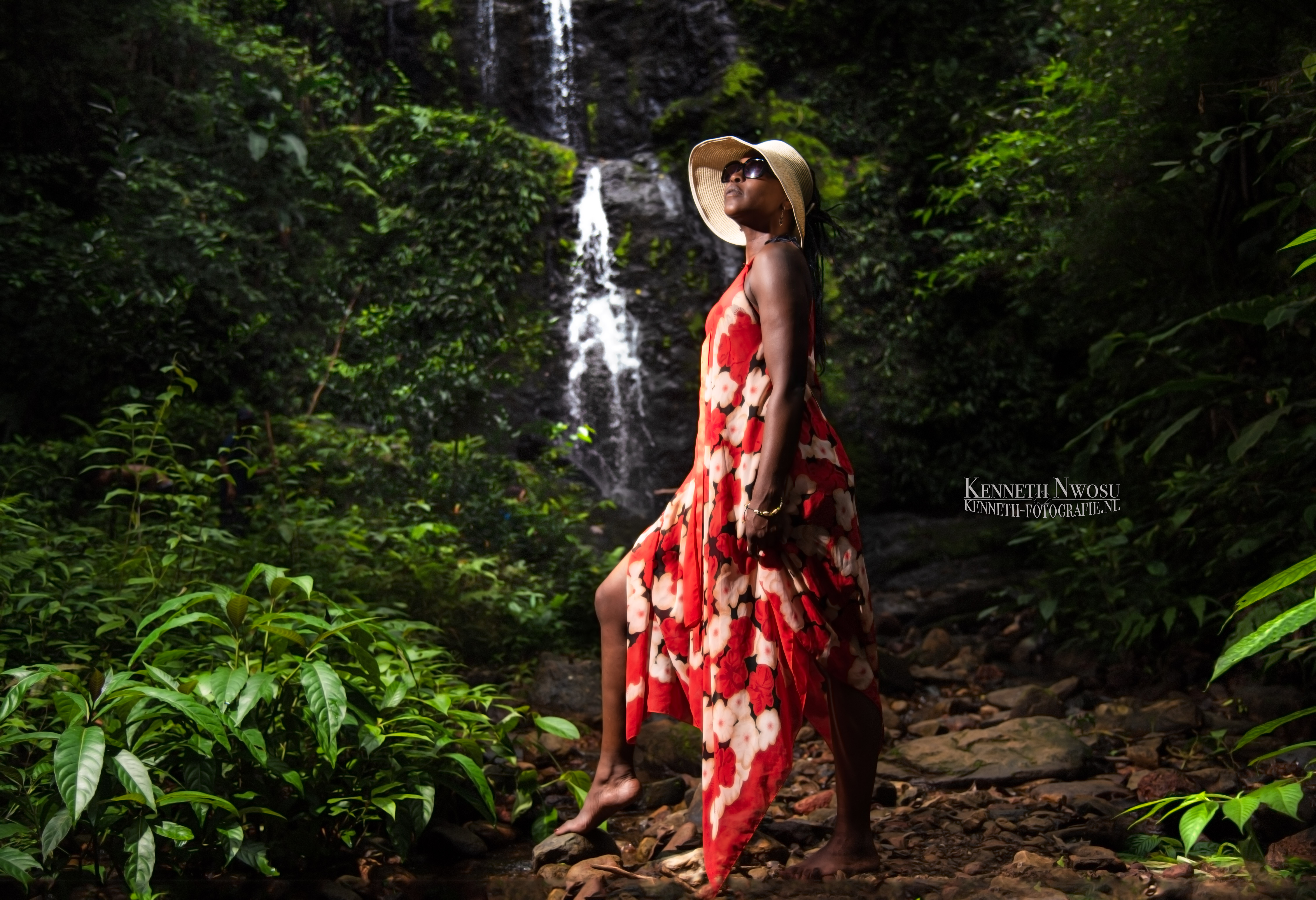 Waterval fotoshoot Brownsberg Suriname