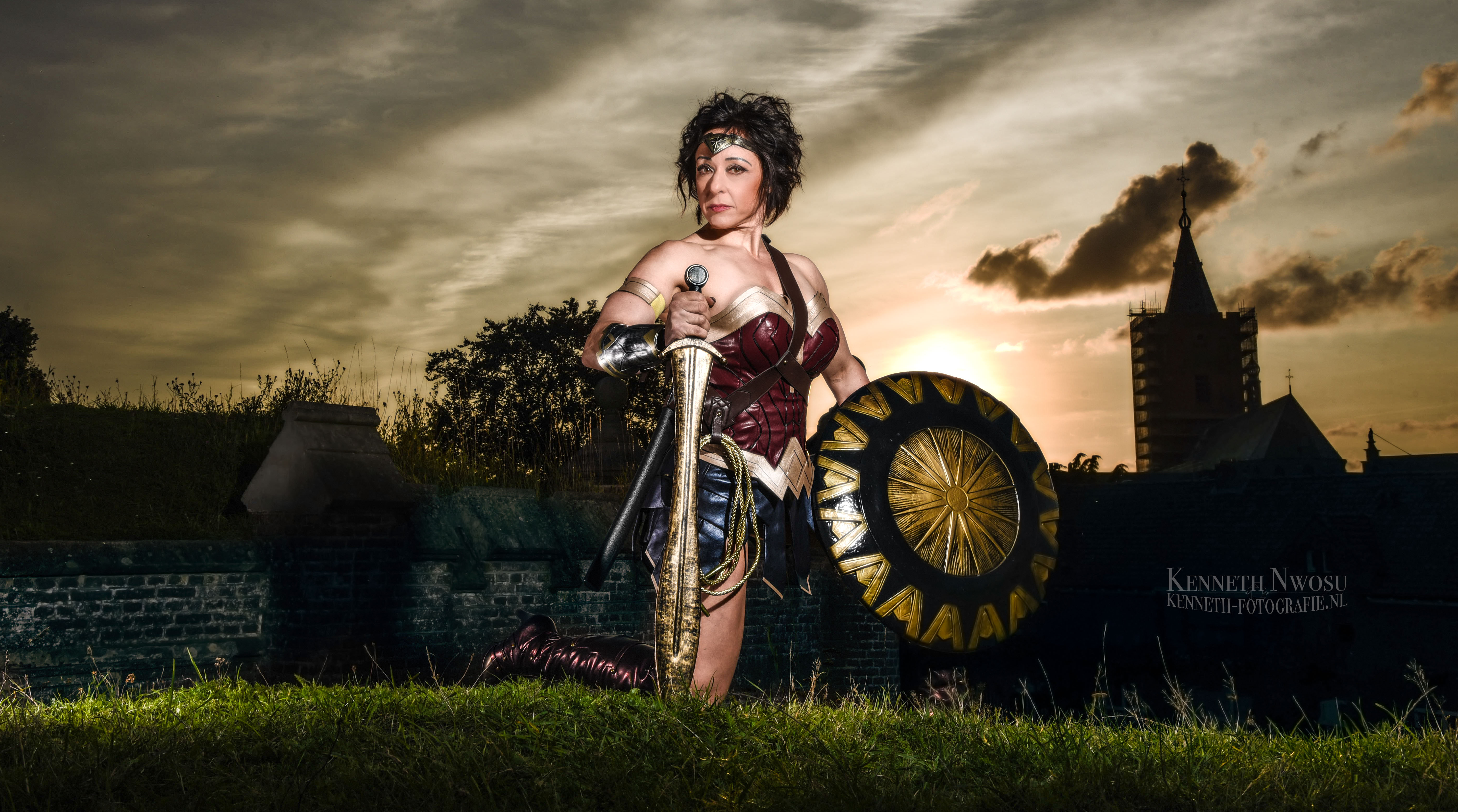 Wonder woman fotoshoot met Christine