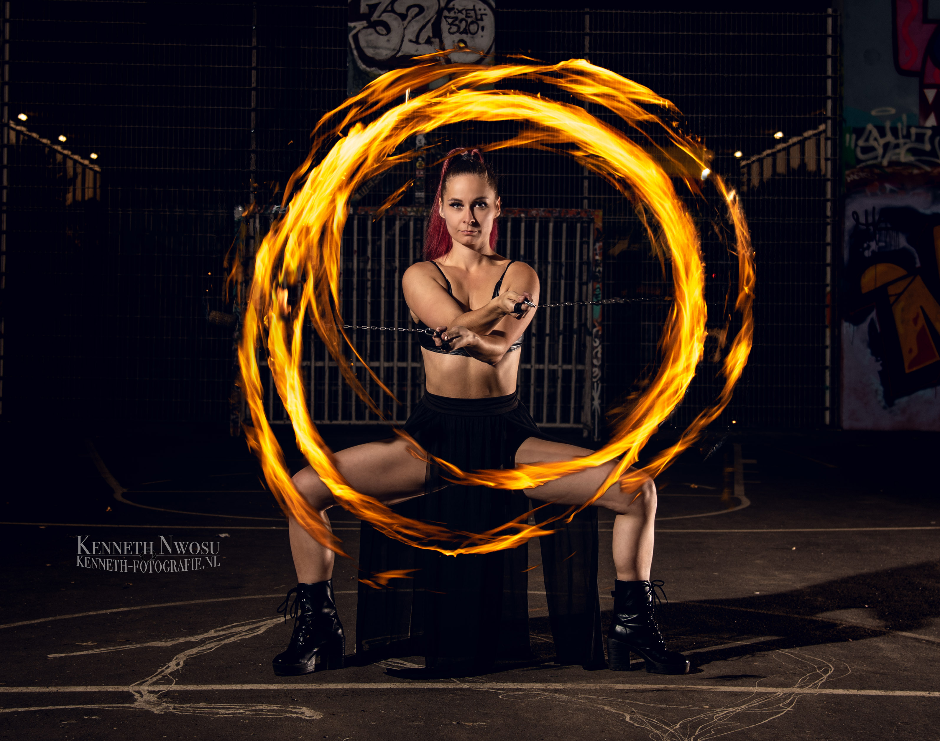 Fire paint  fotoshoot met Lucie