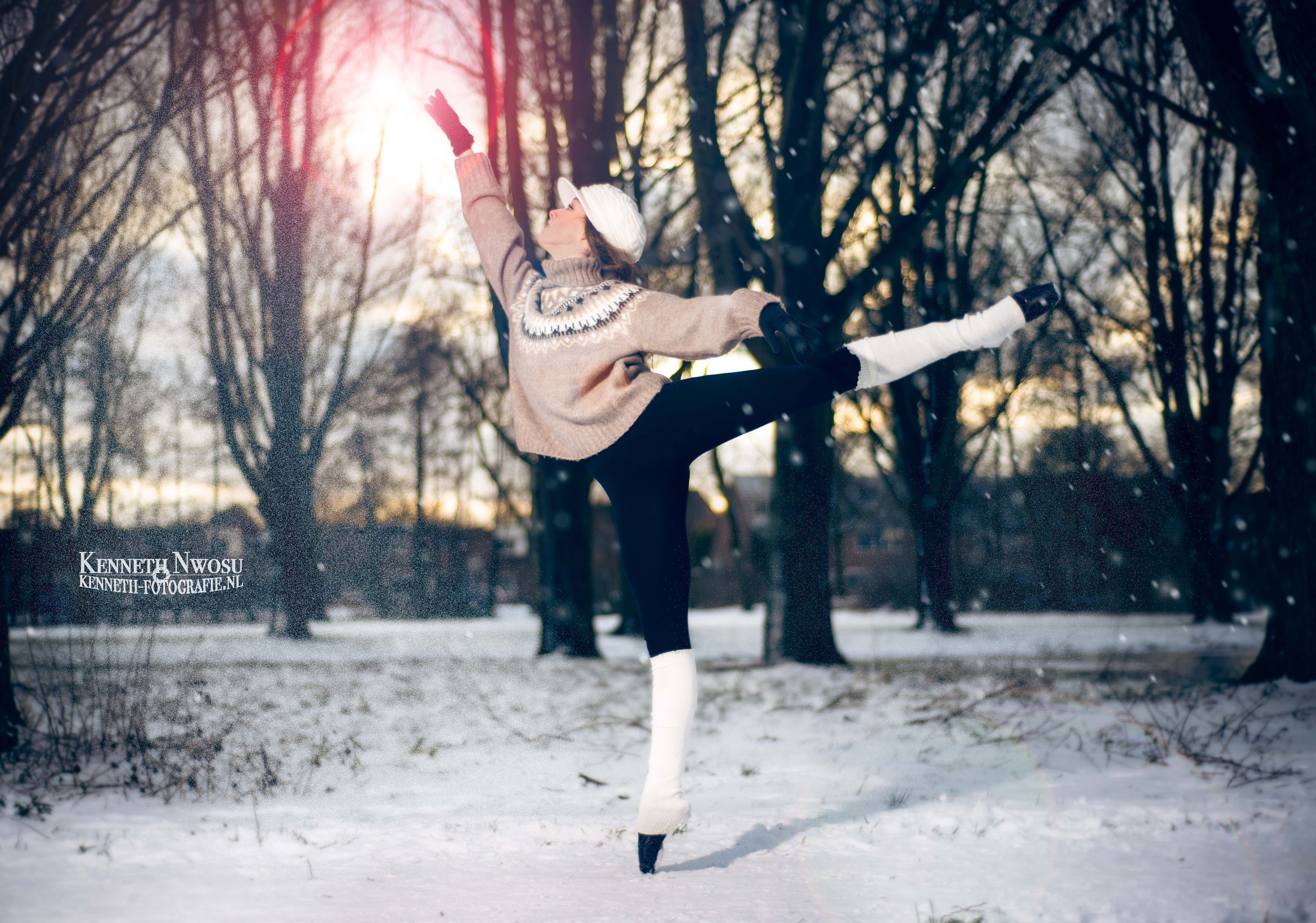 Sneeuw shoot met Ella Joy