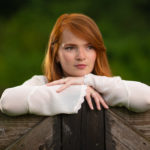 ginger model in grass