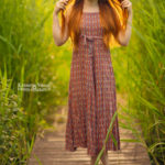 ginger model in grass