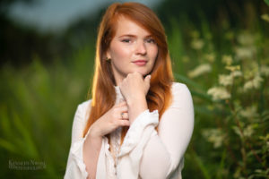 ginger model in grass