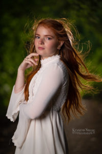 ginger model in grass